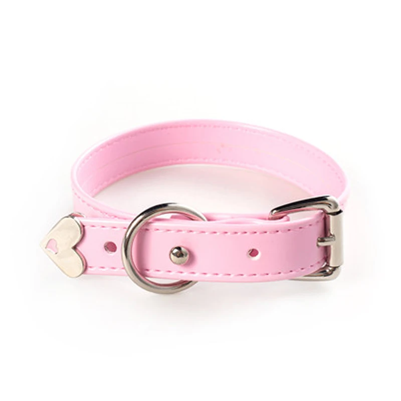 100% ручная работа SPunk сердце Заклепки Металл супер мягкий кожаный ошейник чокер