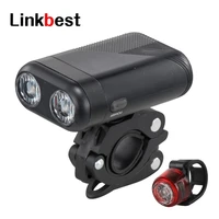 linkbest 600 lumen usb rechargeable bicycle light set ultra compact waterproof ipx 5 3000mah battery fits all bikes