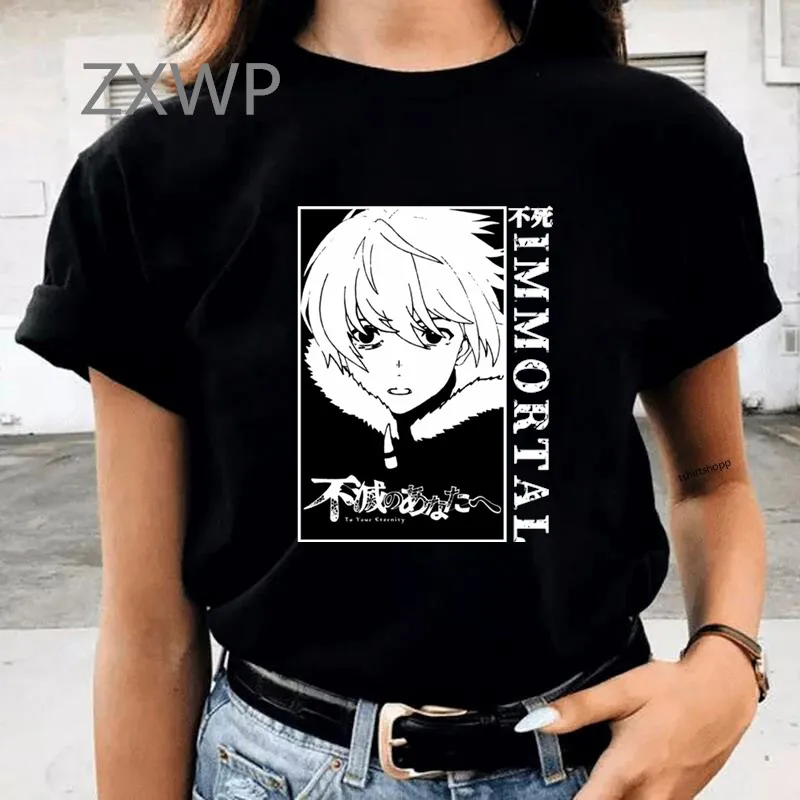 

Cute Fushi Graphic T Shirts To Your Eternity Anime Tees Summer Short Sleeve T-shirts Streetwear Tops Fumetsu No Anata E Manga