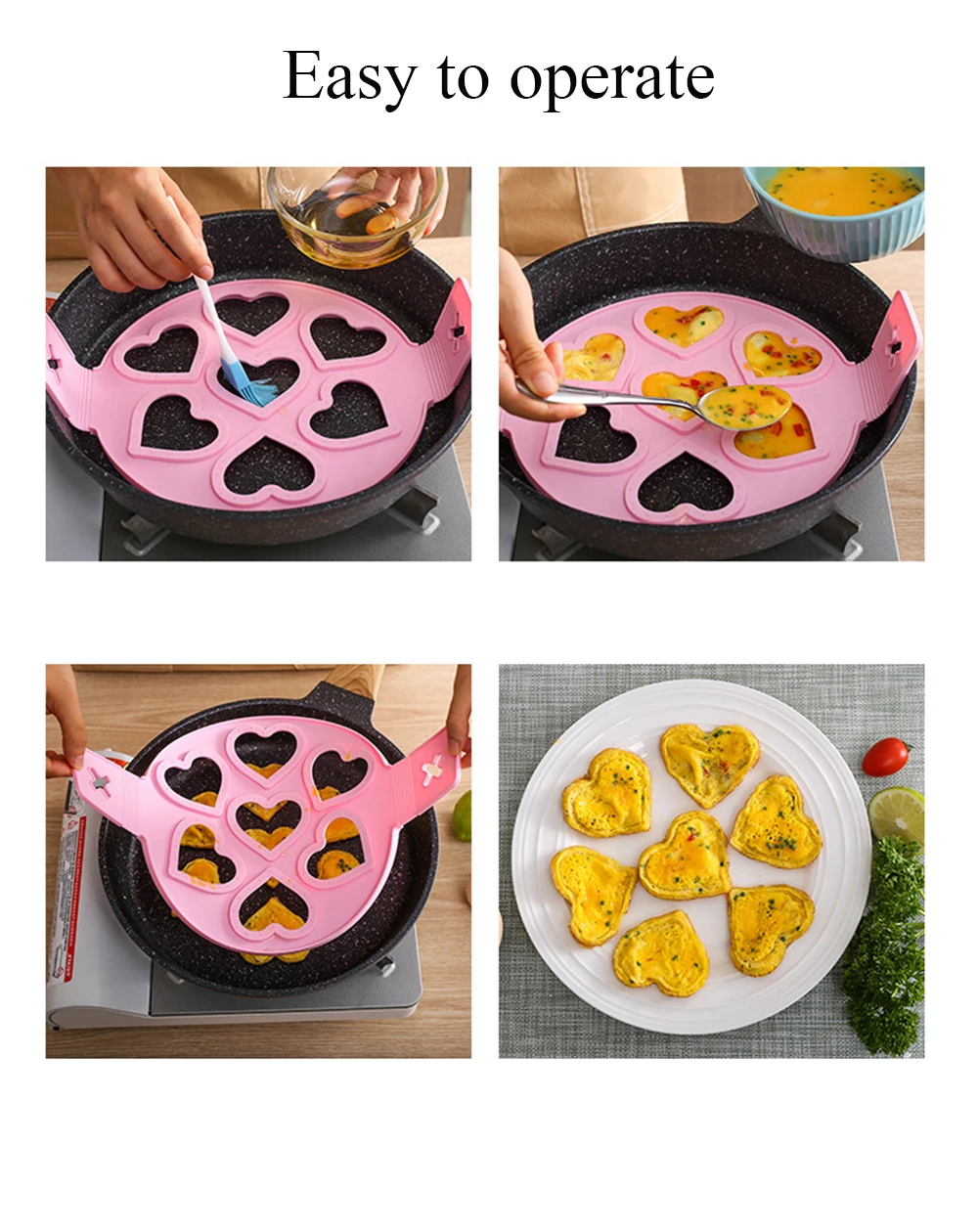 Форма для яиц 7 отверстий жарки силиконовые формы блинов производитель