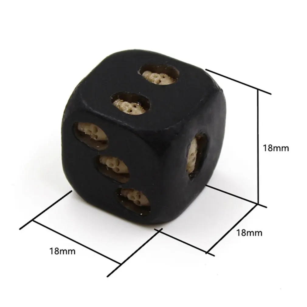 

Set of 5 Pcs Creative Black Skull Dice Grinning 3D Skeleton Dice Scary Novelty Board Game for Club Pub Party