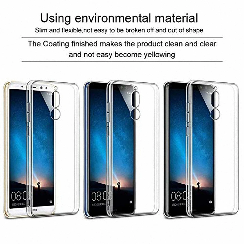 Мобильный телефон задняя крышка для Huawei Honor 9i 9N Мягкий ТПУ прозрачный силиконовый