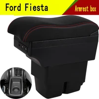 for ford fiesta mk7 armrest box 2009 2017 central store centre console with cup holder car styling products accessories part 3 6