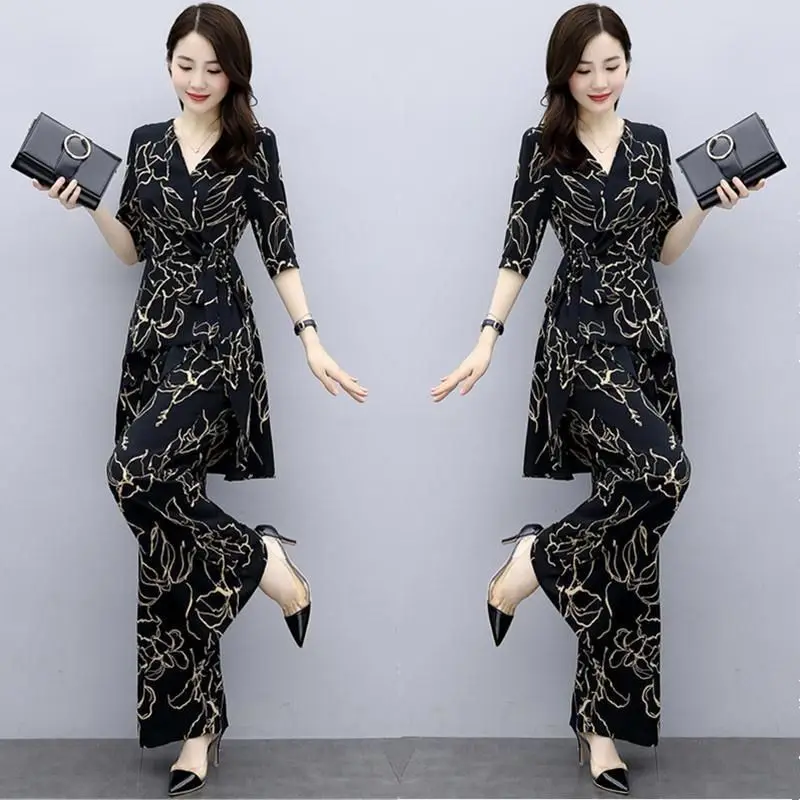 Женский костюм повседневный летний из двух предметов новинка 2022 модные