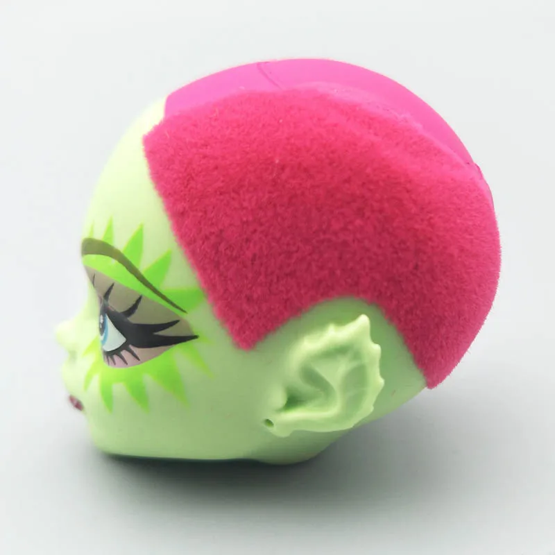 Зеленая лысая мягкая голова для куклы Monster High BJD Голова монстра 1/6 аксессуары