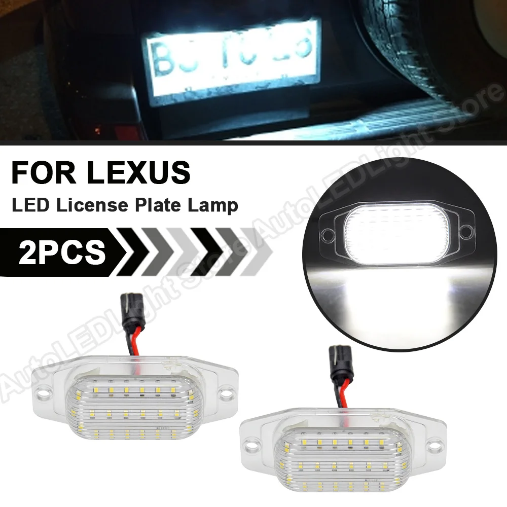 

2Pcs For Lexus LX450 Toyota Land Cruiser FJ80 FJ Cruiser(XJ10, GSJ15)Celica Error Free LED License Number Plate Lamp Light