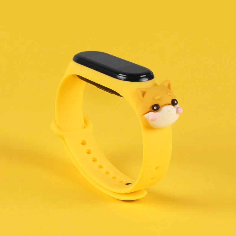 For Mi band 5 4 3 Cartoon Bracelet Smart Watch Strap Replaceable xiaomi my band belt 5 6 Strap silicone Bracelet Sport Wristband