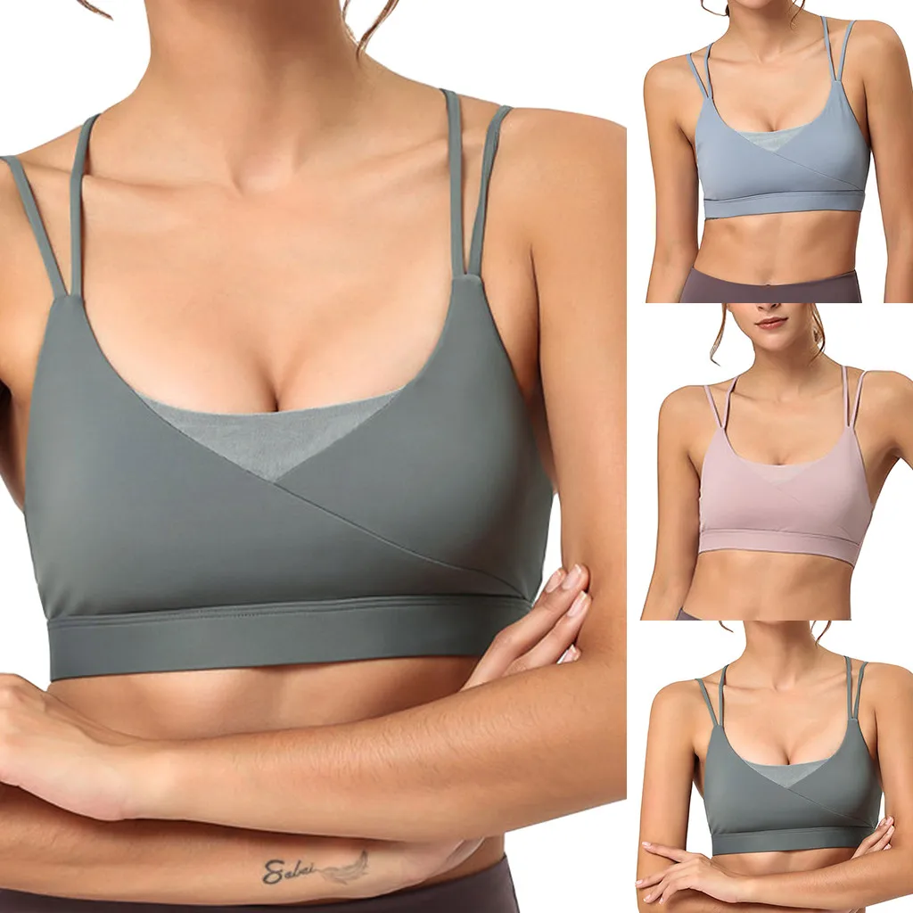 Спортивный бюстгальтер Топ пуш ап фитнес Бюстгальтер для занятий йогой Нижнее