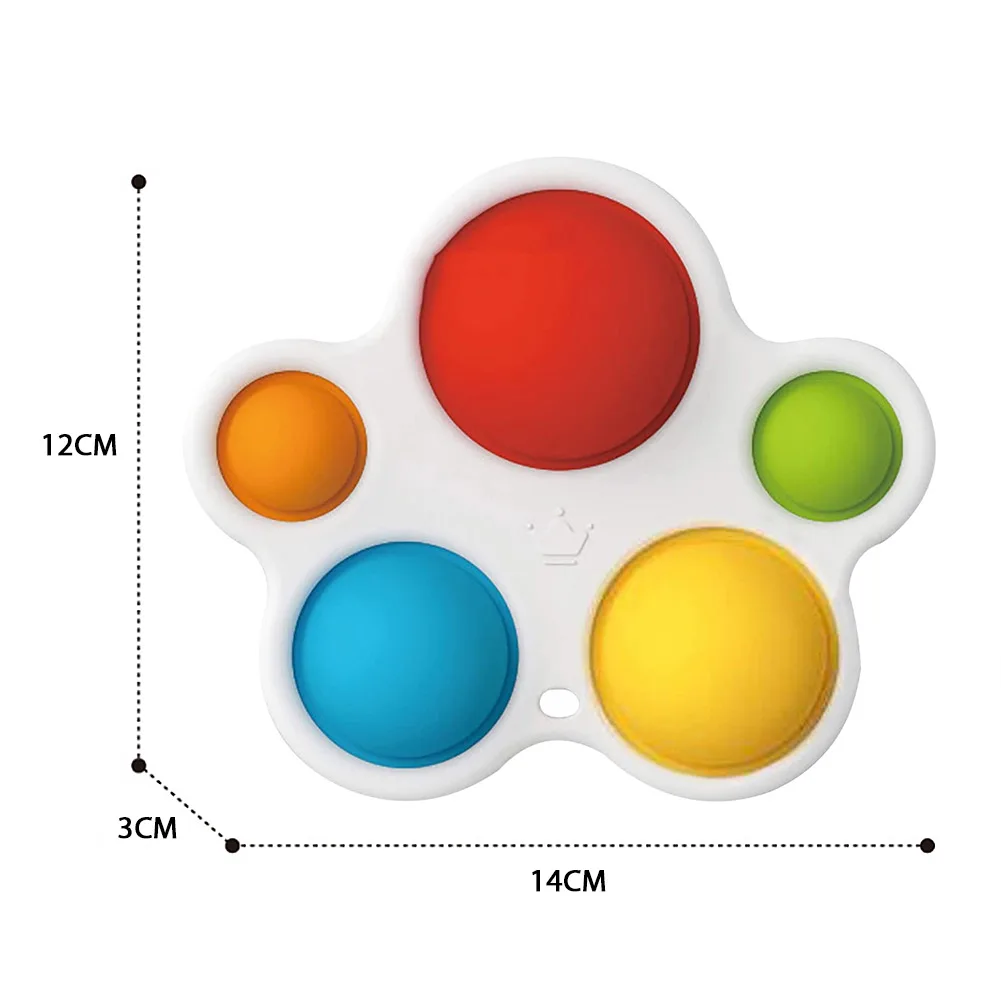 

Color Dimple Toys Fidget Board Hand Toys Children's Pressing Hand Grasping Plate Infant Molar Decompression Fun Silicone Toys