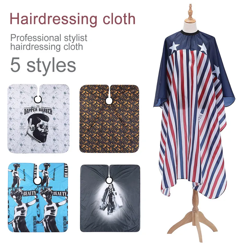 Накидка для парикмахерской из полиэстера с рисунком американского флага ткань