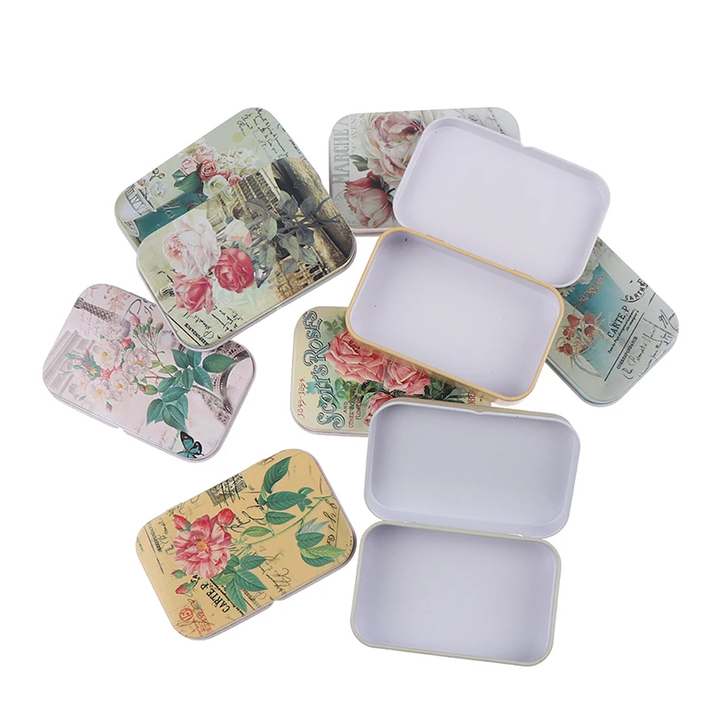 

1PCS Cute Tin Box Sealed Jar Packing Boxes Jewelry Candy Box Small Storage Cans Coin Earrings Headphones Gift Box Random