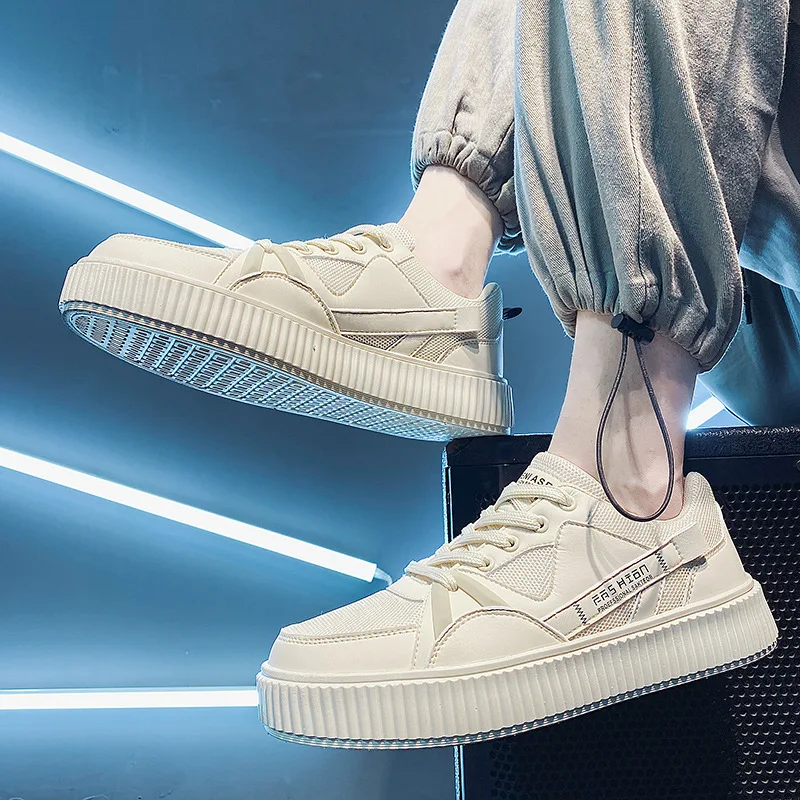 

Кроссовки мужские с низким верхом, легкие дышащие белые, модная повседневная спортивная обувь, осень