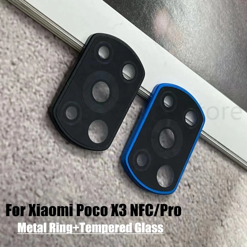 Защита объектива камеры для Xiaomi Poco X3 NFC Pro металлическая кольцевая крышка Закаленное стекло для Xiaomi Poco X3Pro защитный чехол для заднего объектива