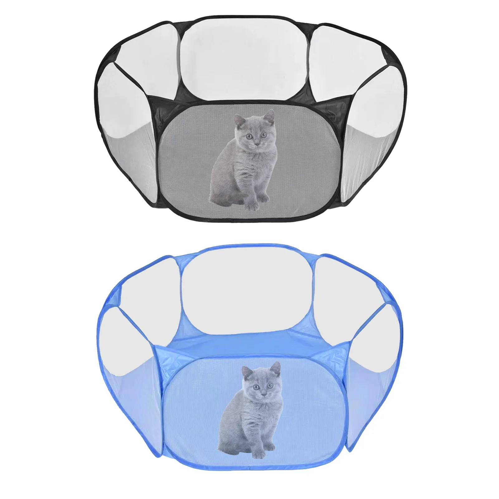 

Portable Outdoor Small Pets Playpen Cage Breathable Foldable Pet Carring Case Pet Playing Tent Mesh Fence For Indoor Charitable