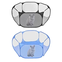 portable outdoor small pets playpen cage breathable foldable pet carring case pet playing tent mesh fence for indoor charitable
