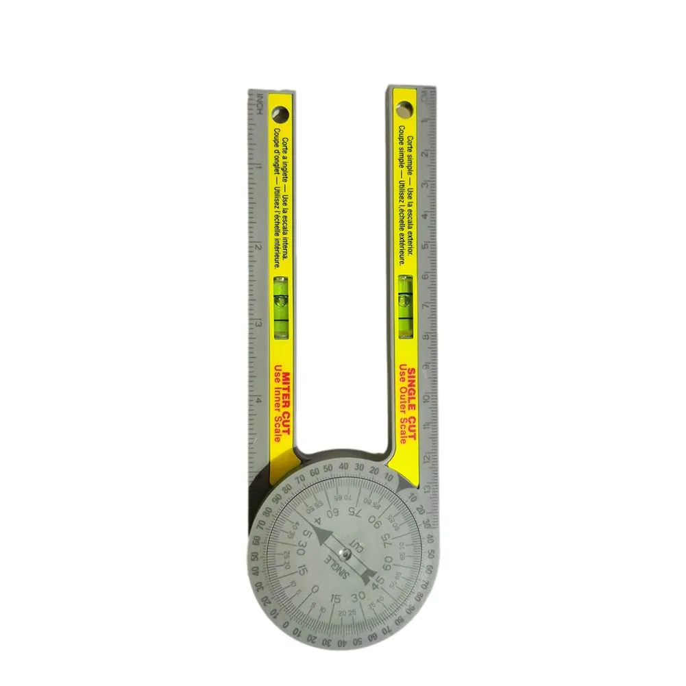 

Plastic Miter Saw Protractor Multifunction Portable 15cm Measuring Tool