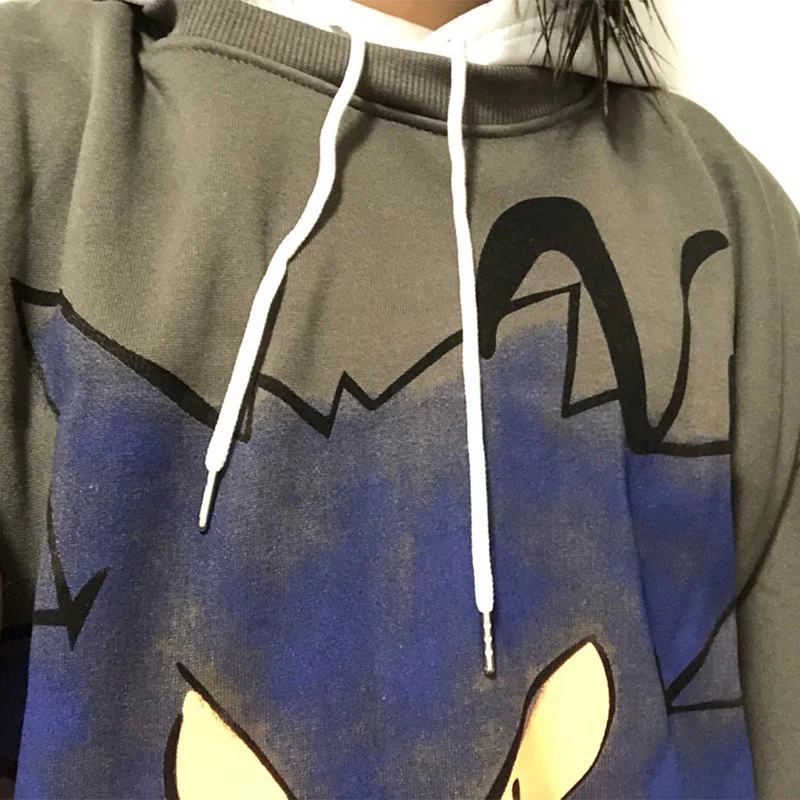 Фиолетовый женский большой балахон свободные женские толстовки в стиле