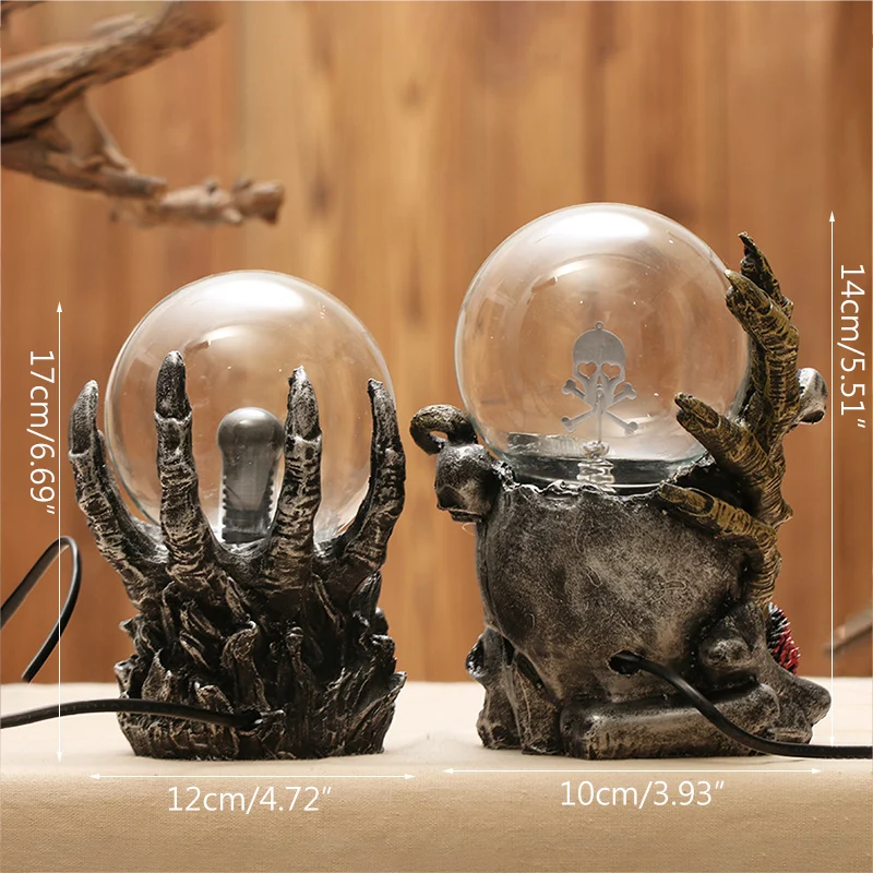 Магический шар светильник шарик черепа ручной Миниатюрная модель украшения дома