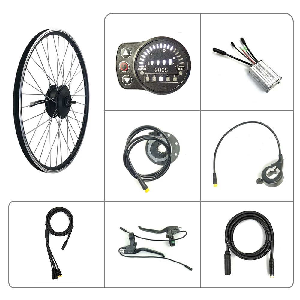 Billig E BIKE Conversion Kit 36V 500W 16-20inch Bürstenlosen Hub Motor Set Mit 500W Motor Hinten Kassette Rad Motor Für Verkauf