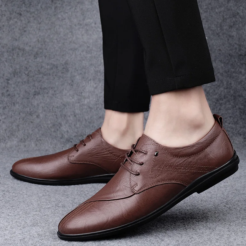 

Men Casual Shoes 2020 Zapatos Casuales Casual Leather Shoes Men Black Sports Mens Hombre Cuero Man Fashion Hot Sneakers Leisure