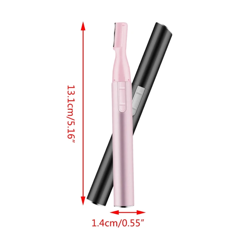 

Electric Face Eyebrow Razor Scissors Battery Operated Facial Hair Removal Trimmer Body Shaver Epilator with Comb Brush