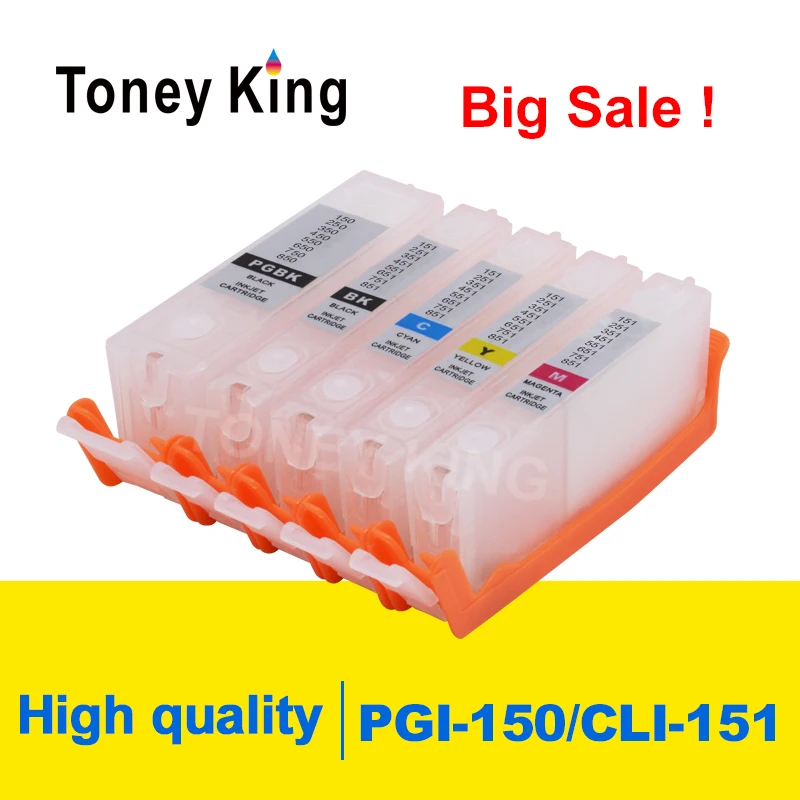 

Toney King Refill Ink Cartridge For Canon BCI-350 CLI-351 PIXUS MG5430 5530 MG5630 6330 6530 MG6730 7130 7530 7530F Printer