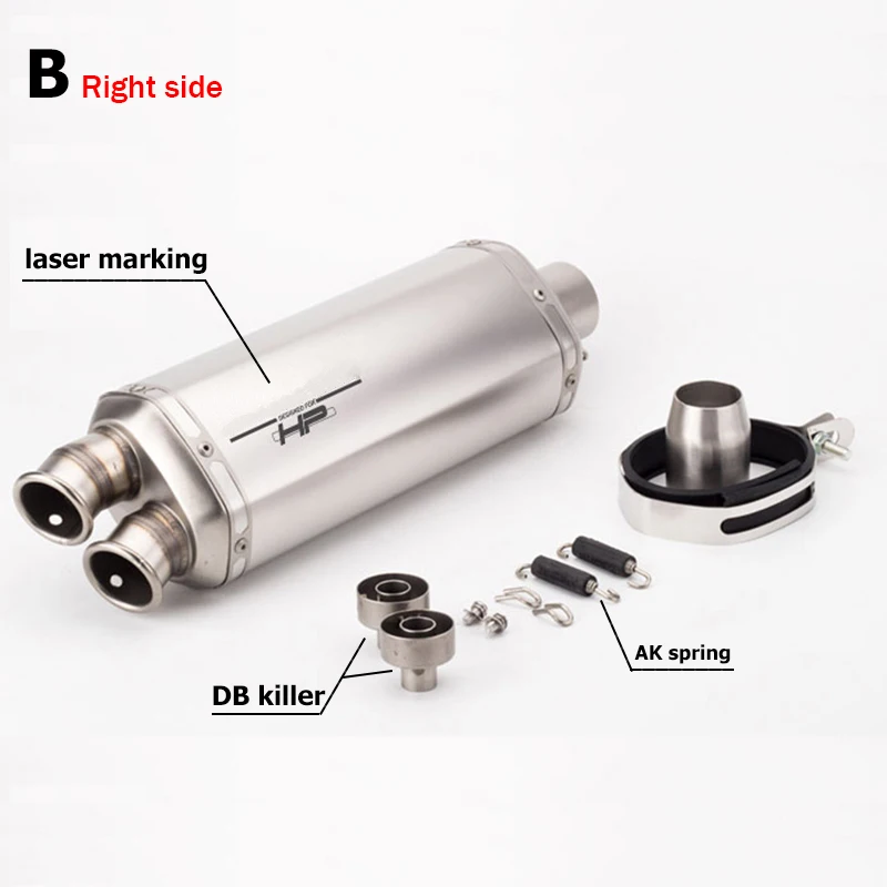 

Универсальный глушитель выхлопных газов moto rcycle 51 мм с глушителем дБ для SV650 Z900 F850GS R1200GS R25