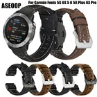 Ремешок для часов Quickfit для Garmin Fenix 6S 6 6X Pro 5X 5 Plus 5S 3HR 935 945 S60 MK2S, ремешок для умных часов из натуральной кожи