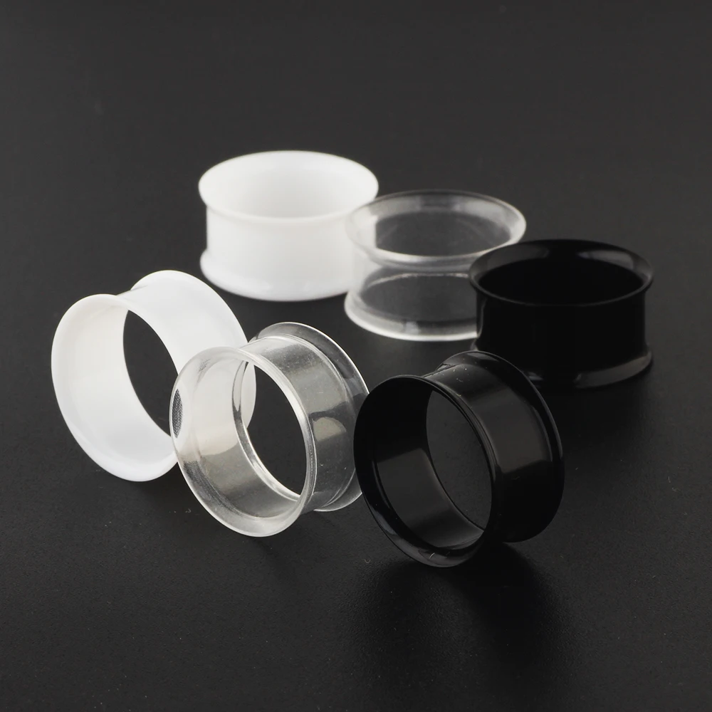 JUNLOWPY акриловый прозрачный штанги для уха Вилки Плоть Туннели носилки