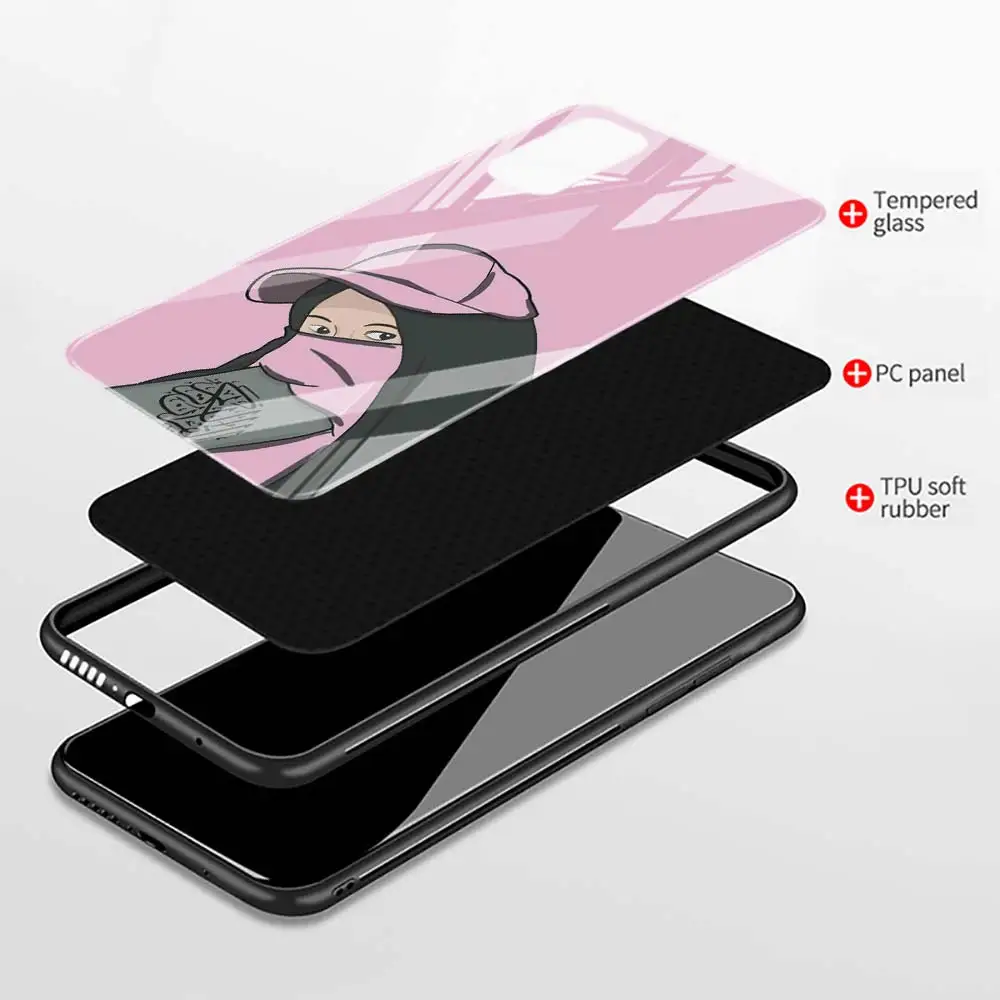 

Phone Case for Samsung Galaxy Note 10 20 Ultra 10 Plus 5G Note 8 9 10 Tempered Glass Cases Muslim Islamic beautiful Eyes Cover