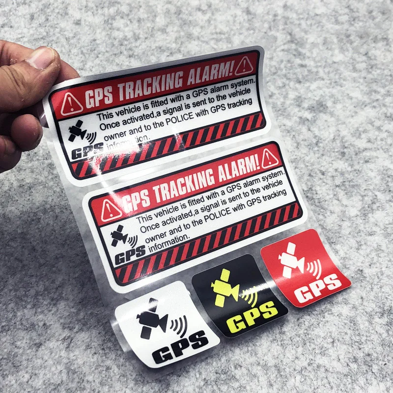 Наклейки для автомобиля 5 шт./компл. Предупреждение GPS-навигаторы противоугонные