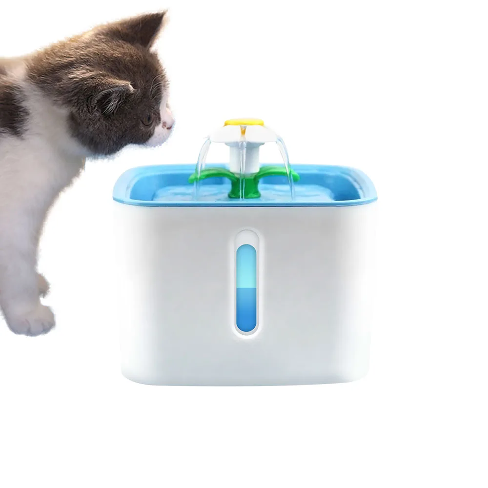 2.5L Automatic Pet Cat Water Fountain LED Electric USB Dog Cat Pet Mute Drinker Feeder Bowl Pet Drinking Fountain Dispenser pet cat and dog mute oxygen cycle water fountain dispenser