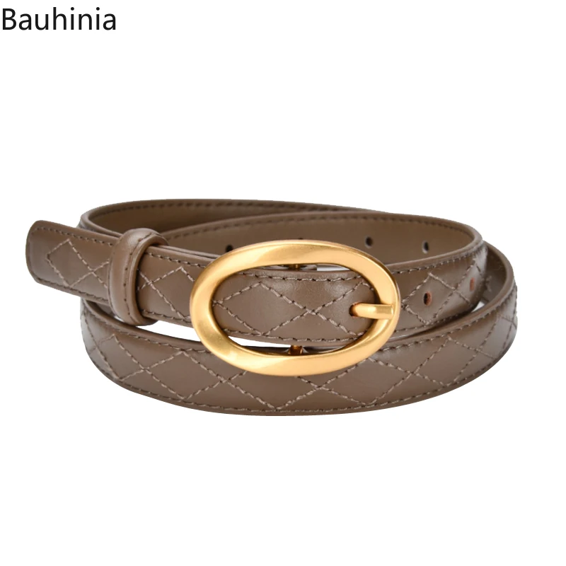 

Bauhinia 105*19 см хаки/черный/Абрикосовый тонкий ремень для молодых женщин прочный роскошный ремень из воловьей кожи для джинсов с пряжкой с языч...