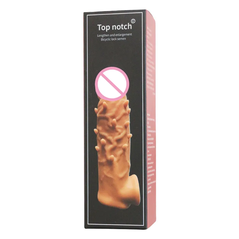 Реалистичное увеличение члена из силикона с задержкой эякуляции, повторно используемое, для взрослых мужчин - секс-игрушка Дилдо-усилитель 18+.