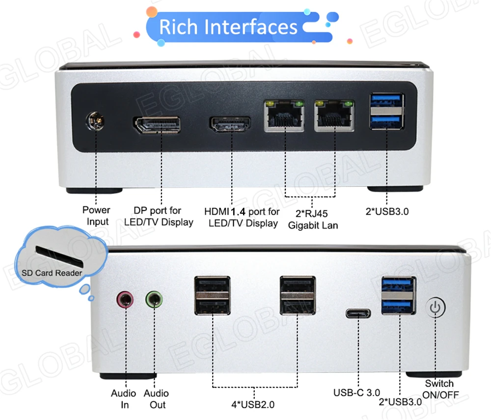 Intel i7 8550U i5 8250U четырехъядерный мини-ПК 2* DDR4 2* Lans M.2 NVMe V310 NUC Win 10 WiFi HDMI тонкий компьютер UHD графика 620 ТВ коробка