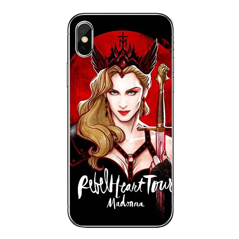Silicone Phone Cases Covers Rebel Heart USA Sexy Lady Madonna For Samsung Galaxy A5 A6 A7 A8 A9 J4 J5 J7 J8 2017 2018 Plus Prime |
