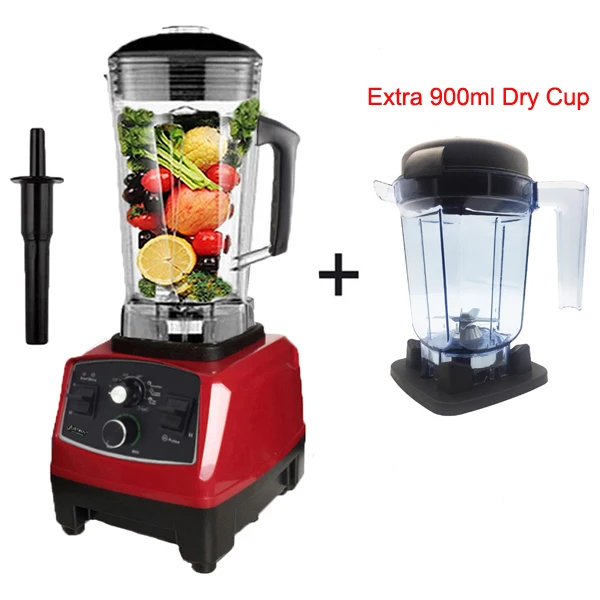 Таймер BPA Free 3HP 2200 Вт коммерческий блендер миксер соковыжималка мощный кухонный комбайн для смузи бар фрукты Электрический блендер - Цвет: RedTimer9jar