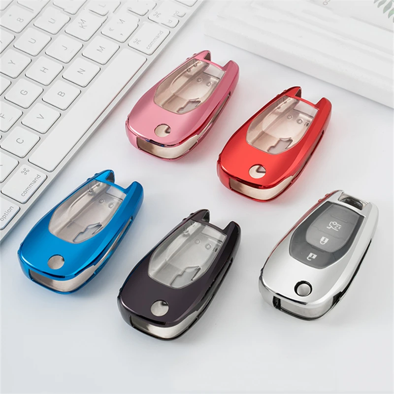 

Soft TPU Car Key Case Full Cover For Chevrolet Waterproof and durable uze Aveo Trax Astra Corsa Meriva Zafira Antara keychain