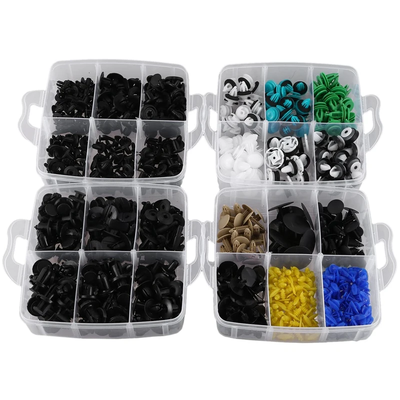 

620 Pcs Car Retainer Clips Plastic Fasteners Kit Fender Rivet Clips 24 Most Popular Sizes Auto Push Pin Rivets Kit