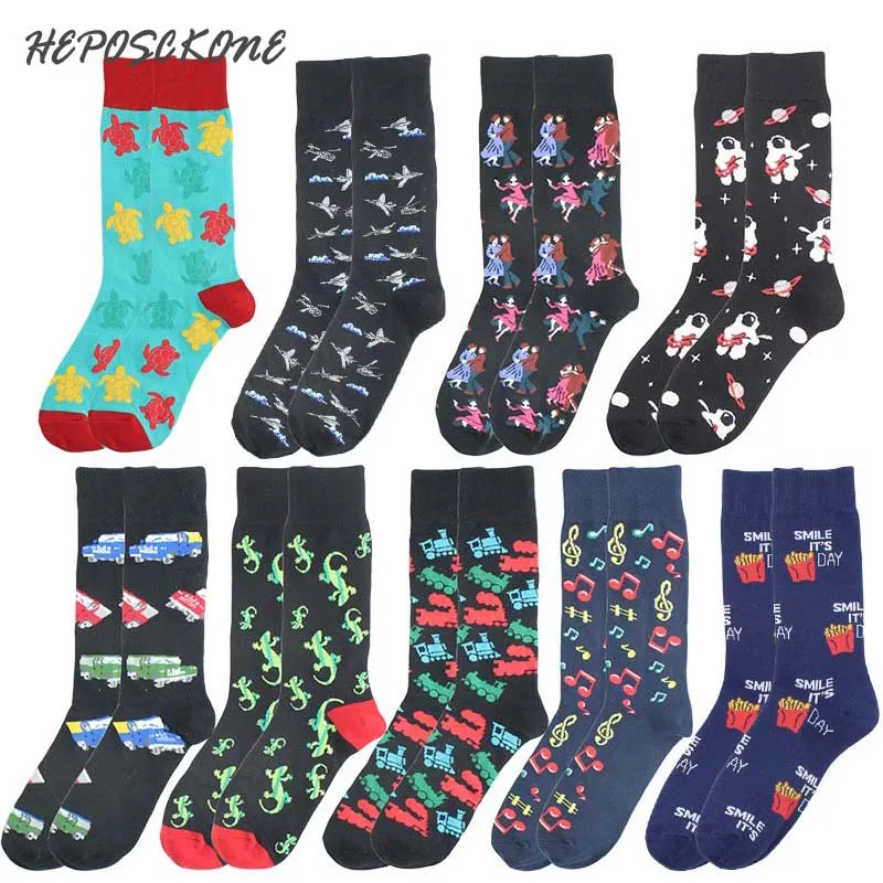 Японские крутые милые Веселые забавные мужские носки уличная одежда музыкальная