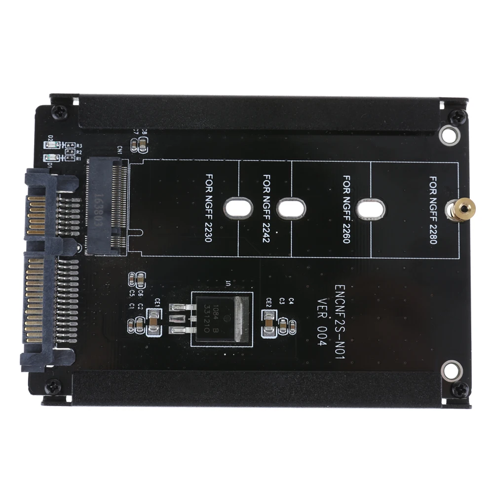 QINDIAN Плата расширения Черный Металлический Чехол B + M ключ M.2 NGFF SSD до 2 5 SATA 3 6