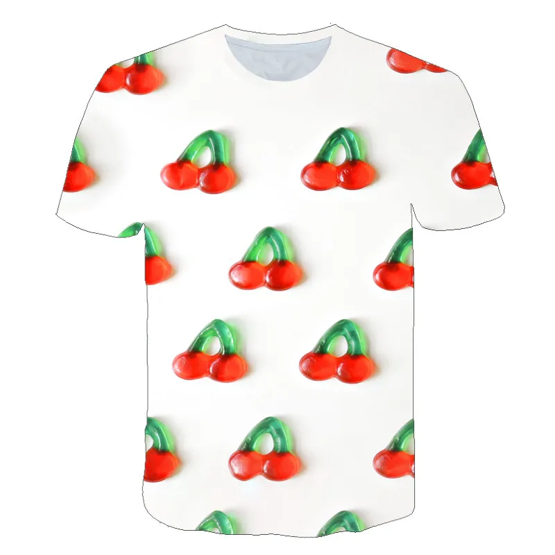 

2021 hot selling children summer short sleeve T shirt personality small fresh fashion candy pattern short sleeve boys and girls