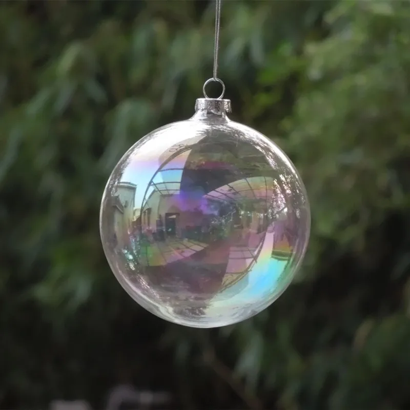 

8pcs/pack Diameter=12cm Middle Size Pearl-Lustre Glass Globe Christmas Day Decoration Wedding Prop Hanging Pendant