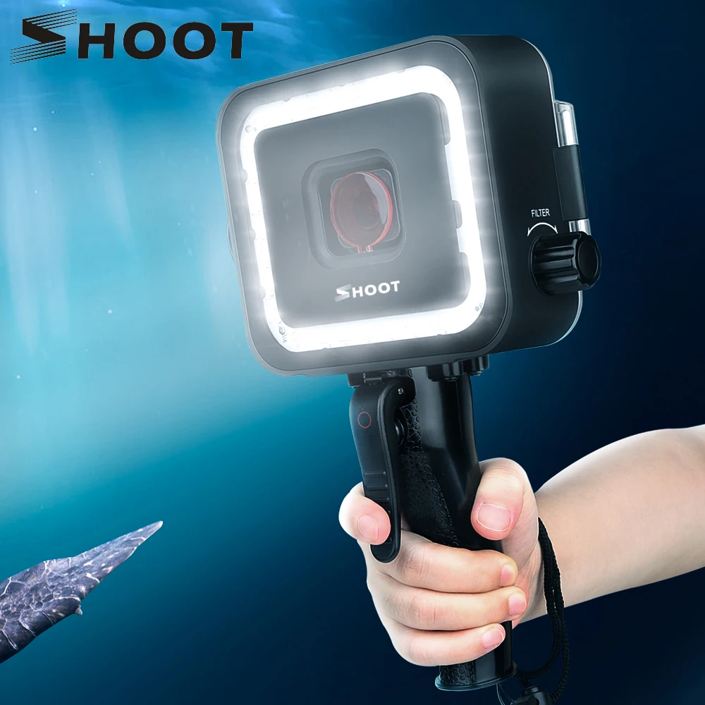 Подводный светодиодный светильник SHOOT 40M 900LM для видео GoPro Hero 7 6 5 Black