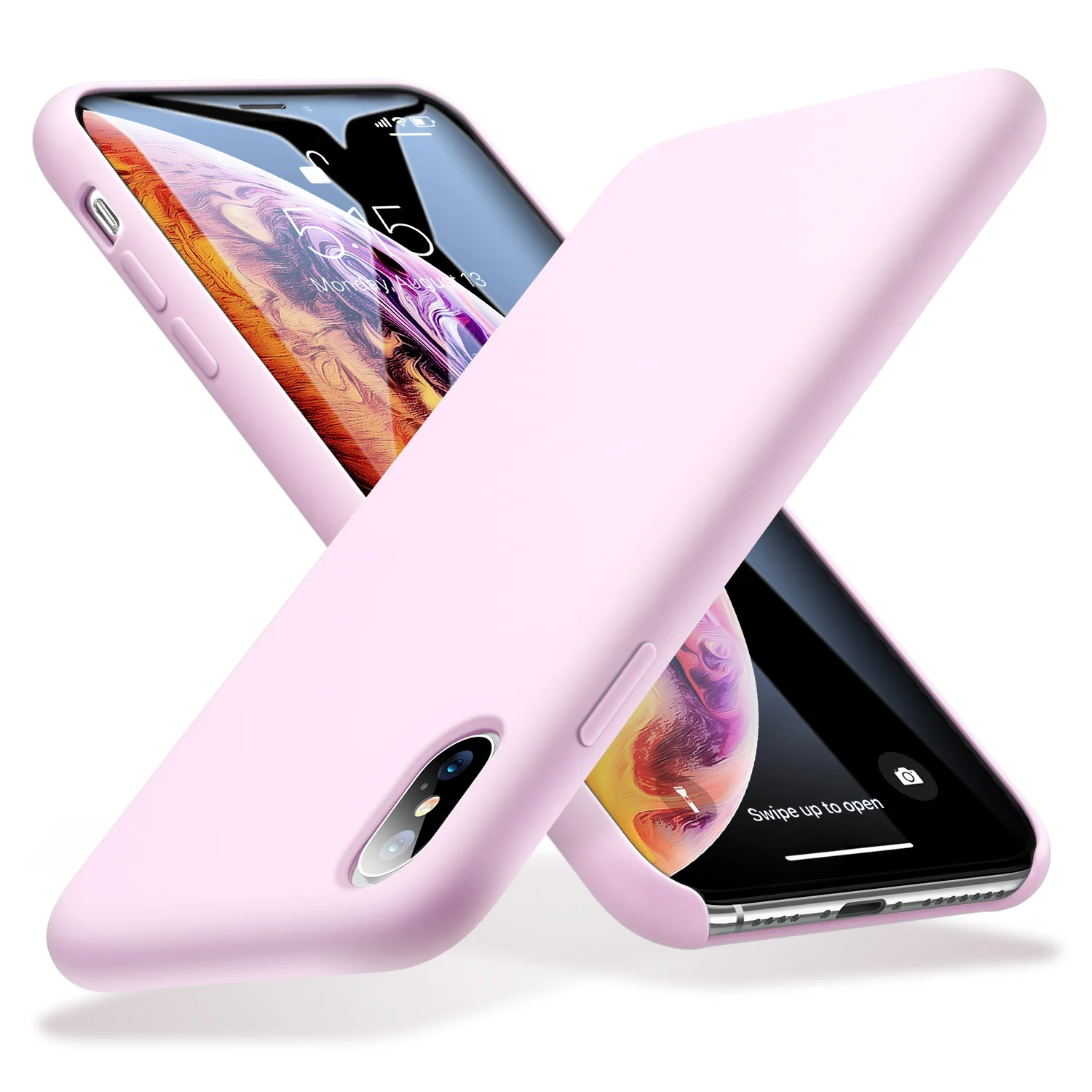 ESR мягкий чехол для iPhone X XS XR XS Max роскошный жидкий силиконовый чехол резиновая микрофибра ткань подушка для подкладки чехол для телефона - Цвет: Pastel Pink