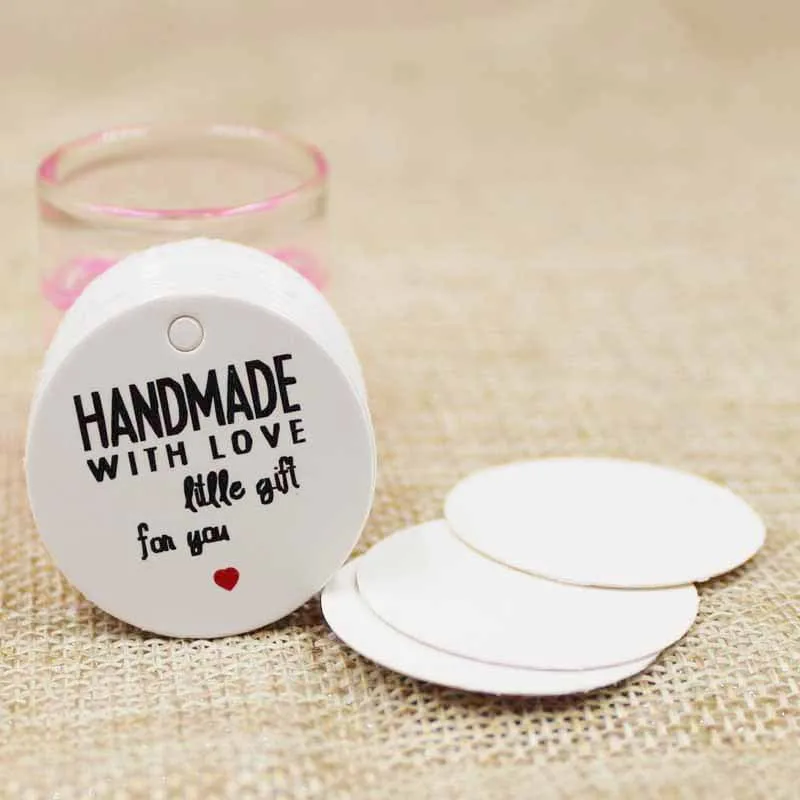 100 шт. ручной работы с надписью Love Paper этикетки сделай сам ремесла бирка