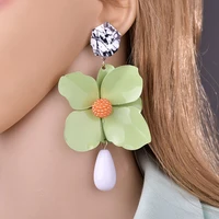 yada europe and america flowers earring punk crystal wedding statement big earring for women fashion jewelry earrings er200160