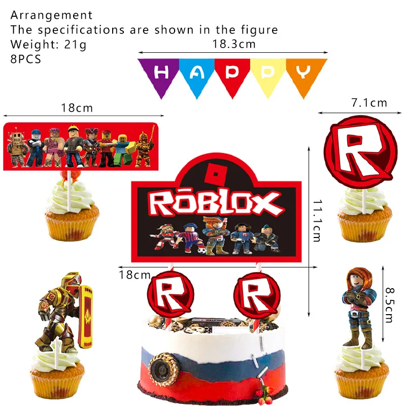 Игрушка-робот Robloxed украшение на день рождения набор посуды бумажная тарелка