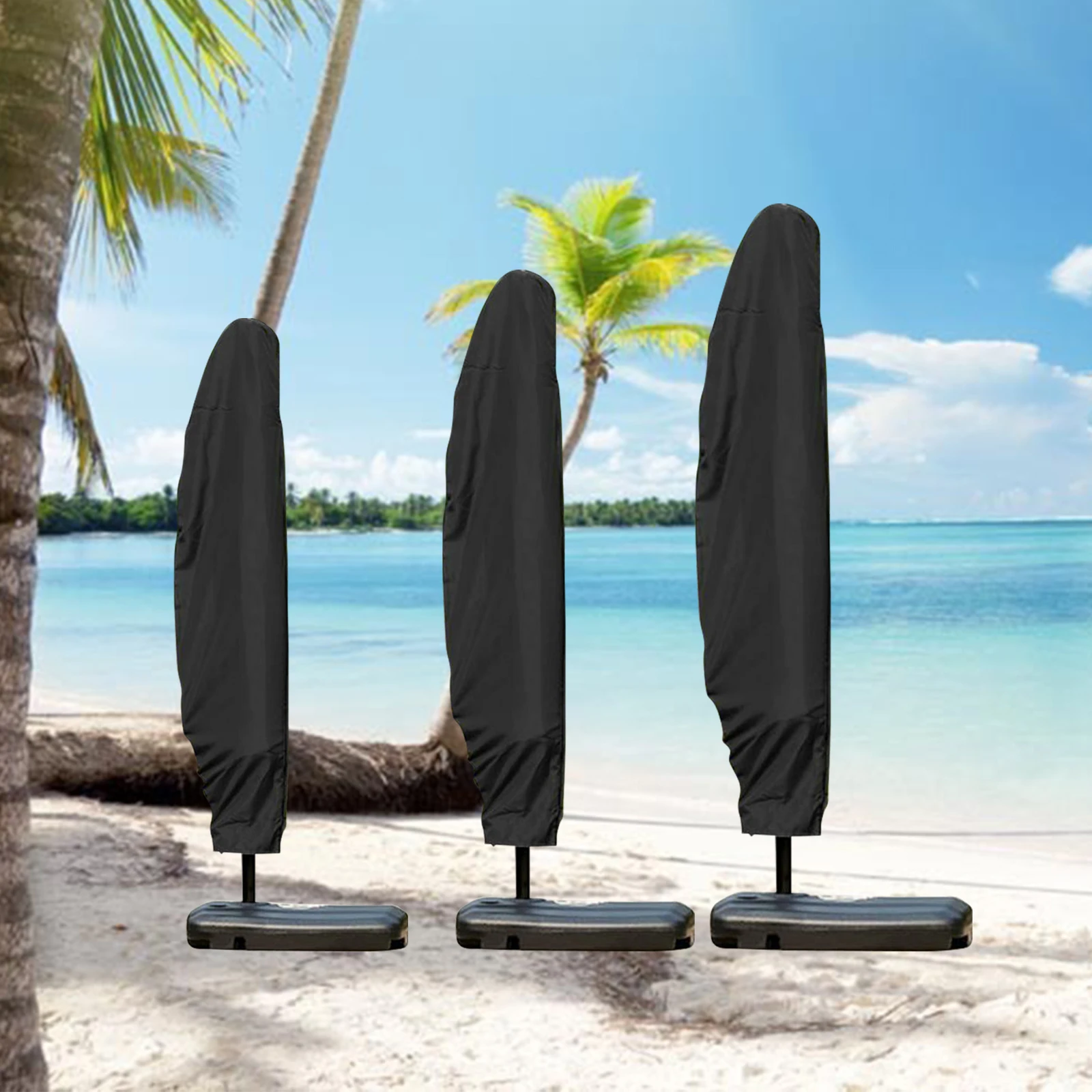 

Banana Style Parasol Cover Proof Adjustable Drawstring Garden Protector