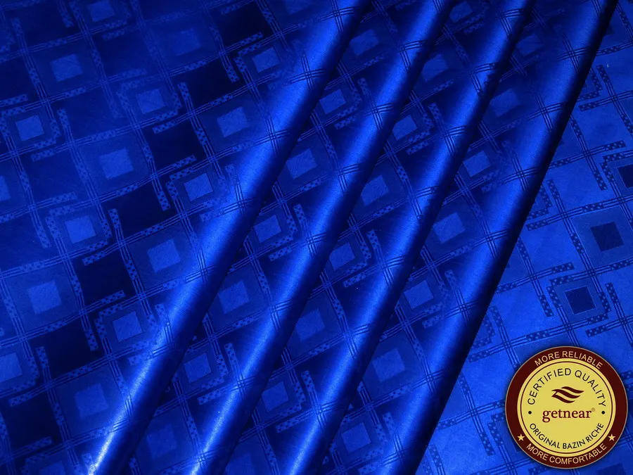 Высокое качество жаккард Королевский синий цвет Дамаск Shadda Базен Riche морская